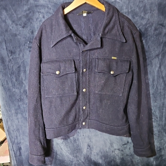 Vintage Men's Lee Navy Woolen Jacket - Picture 1 of 6